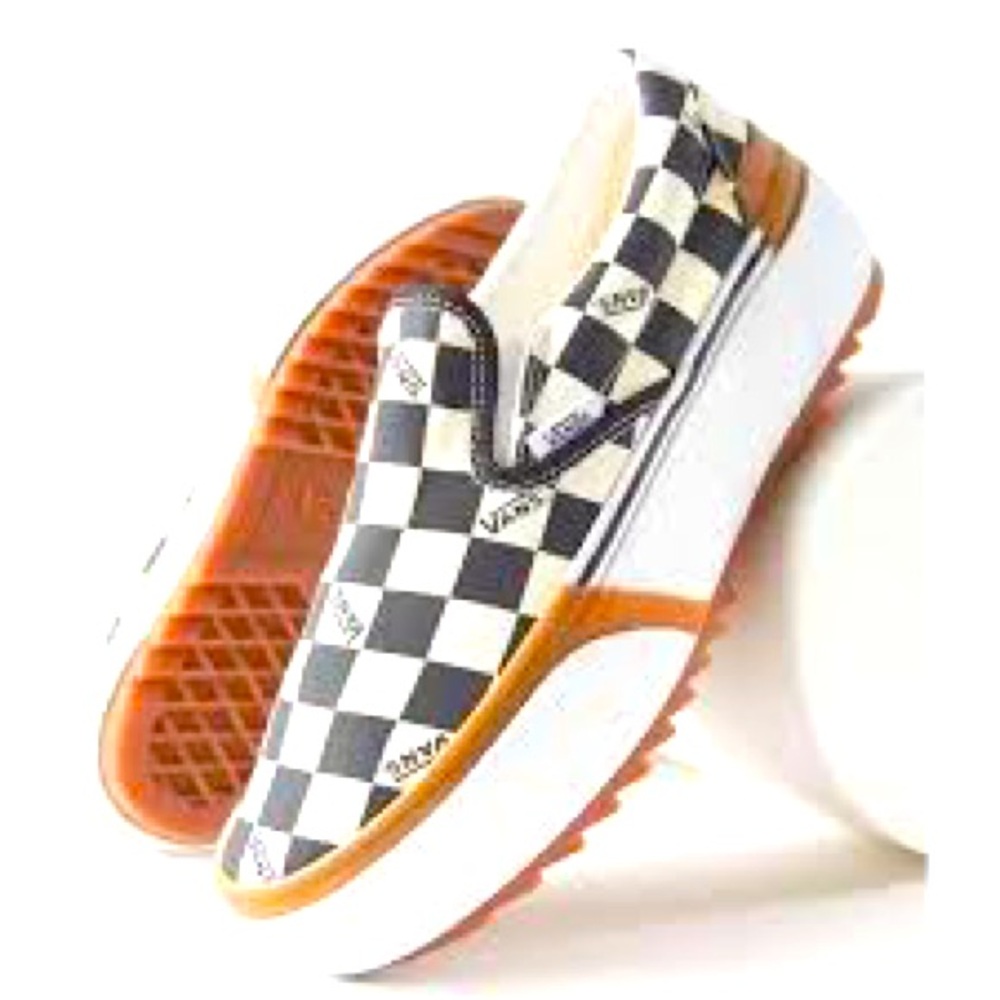 ISO Vans ERA checker board stacked slipons